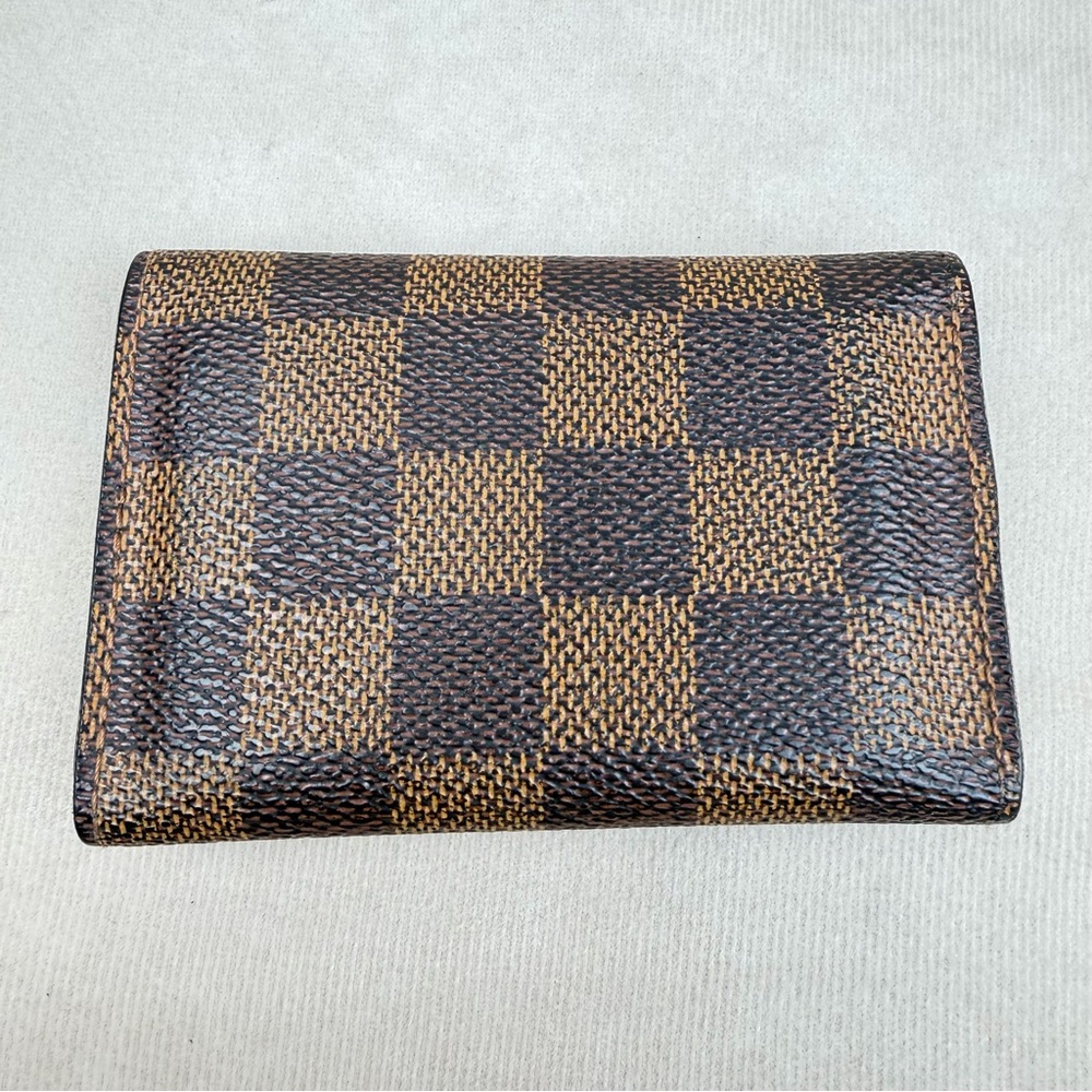 Louis Vuitton Damier Ebene 6 Key Holder Brown Canvas Gold Hardware - Picture 2 of 13
